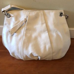 Calvin Klein White Leather Shoulder Bag